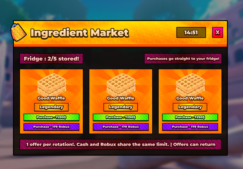 Ingredient Market UI design